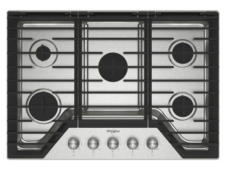 Whirlpool 30-inch Built-in Gas Cooktop with SpeedHeat™ Burner WCGK7030PS Discount