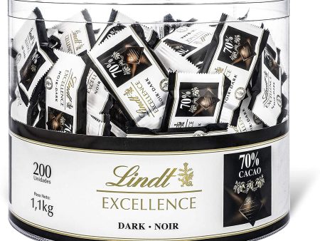 Lindt Mini Excellence 70% Cacao Tambor 1, Mini Tabletas De Chocolate, 1100 Gramo Embalaje Deteriorado Hot on Sale