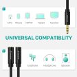 Posugear Adaptador Auriculares, Cable Divior de Audio, Duplicador Auriculares 2 Jack a 1, Adaptador Jack 3.5mm Doble Auriculares, 25cm For Sale