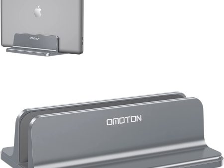 Omoton Soporte Vertical Portátil, Movilble Adjustable Soporte Laptop para Macbook Air Pro, ASUS, Lenovo, Todos Portátiles y Netbooks, iPad [Ahorro de Espacio] Aluminio, Espacio Gris Online Sale