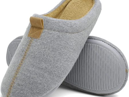 Chaychax Hombre Mujer Zapatillas de Casa Comodos Cálido Pantuflas Espuma de Memoria Invierno Otoño Gris, 42 43 EU Online