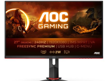 AOC C27G2ZU BK  27 LED FHD VA 1ms 240Hz FreeSync Curvo Caja Abierta on Sale